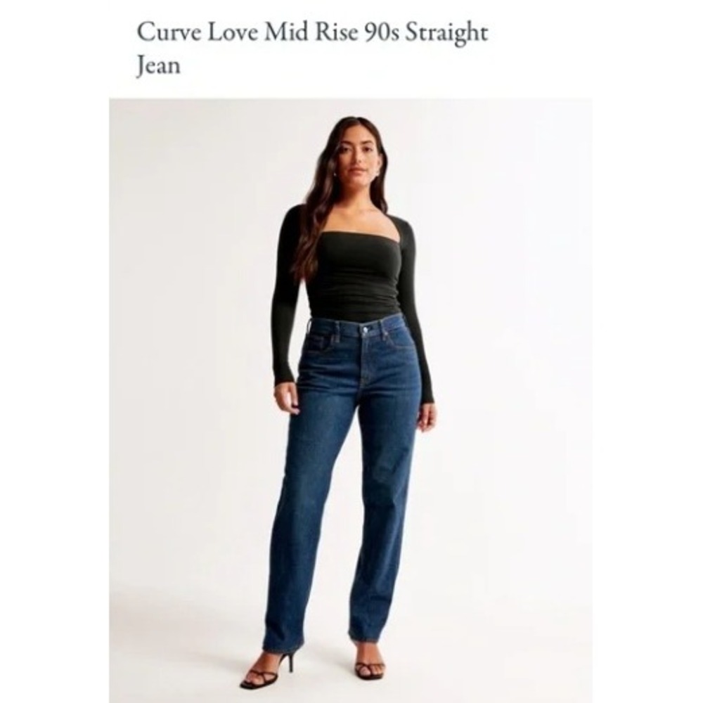 NWT‎ Abercrombie & Fitch | The '90s Straight Mid Rise | Women's 31R Curve Love